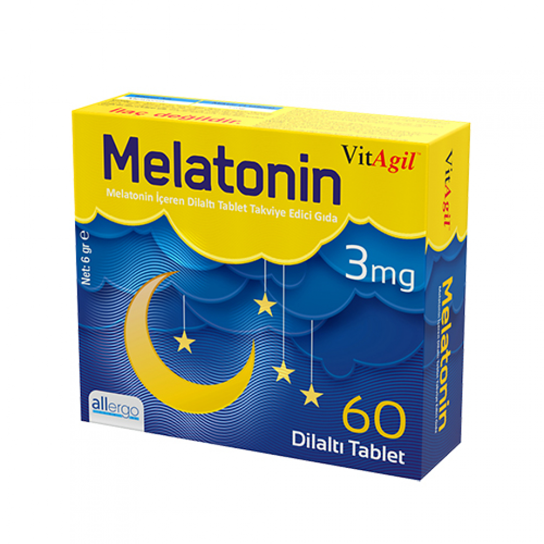 VitAgil Melatonin Dilaltı 3 Mg 60 Dilaltı Tbl